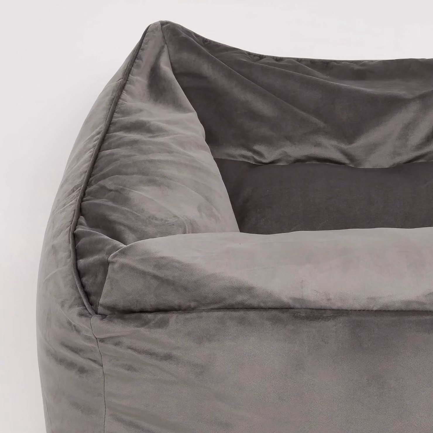 icon Natalia Velvet Adults Bean Bag Armchair and Pouffe in Dusk Pink and Anthracite Grey – 5