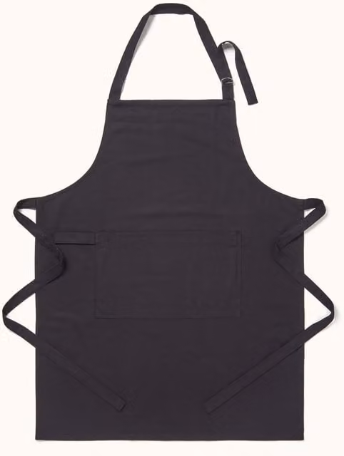 Homescapes Plain Cotton Apron in Black