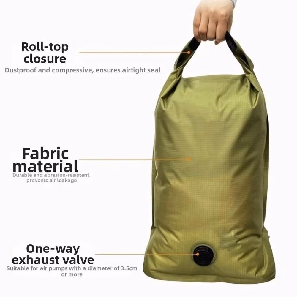 NESTLUNE Green Reusable Hand Roll Vacuum Bags for Dustproof Luggage Storage – 2
