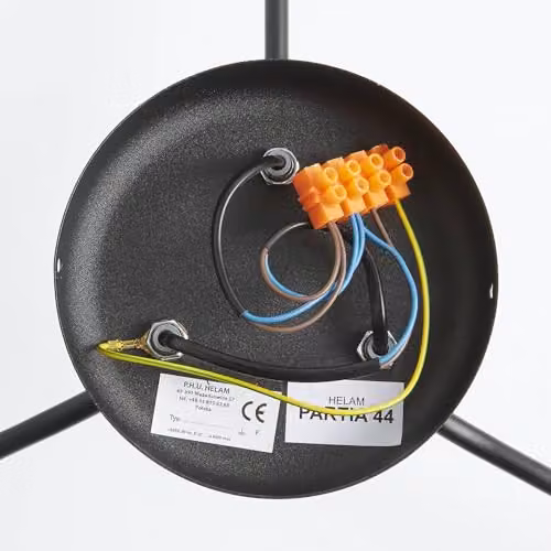 Netlighting Helam Karo Multi Arm Semi Flush Ceiling Light in Black, Diameter: 75 cm – 4