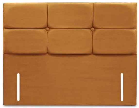 ASC Rhea Modern Velvet Fabric Upholstered Panel Floor Standing Headboard for 4ft6 Double Beds
