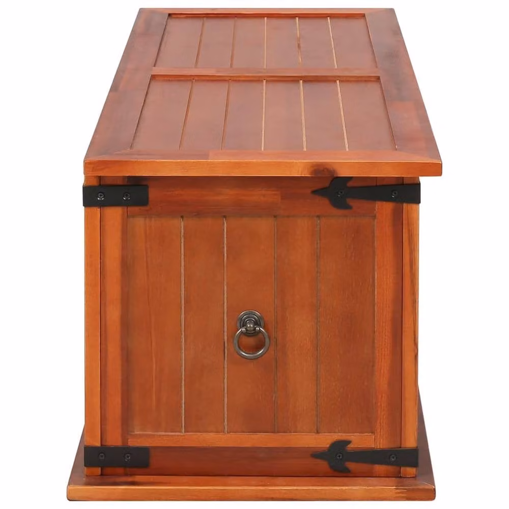 Berkfield Home Rustic Brown Acacia Wood Storage Chest W/D/H: 90 x 45 x 40 cm – 3
