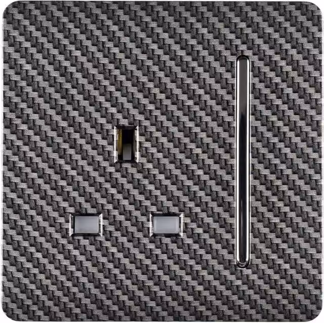 Trendi Switch 1 Gang 13 Amp Single Pole Flush Socket in Black – 1