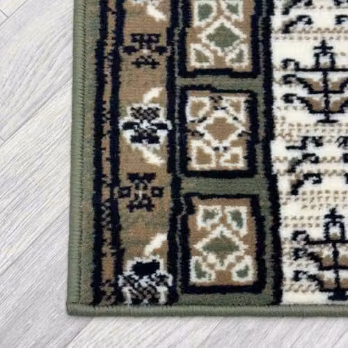 runrug Mayan Green Ethnic Hallway Runner Rug, W/D/H: 60 x 300 x 0.9 cm – 4