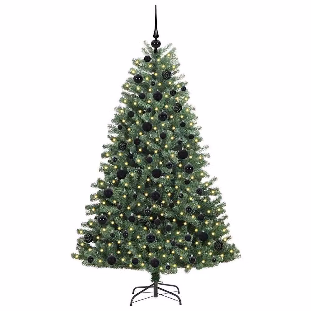 Berkfield Home Green Artificial Hinged Christmas Tree, Height: 180 cm – 3