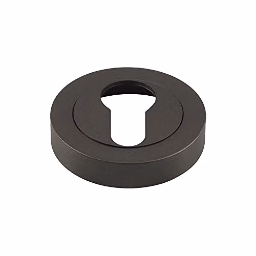 Loops 50mm Euro Profile Round Escutcheon with Concealed Fix in Matt Bronze – 2