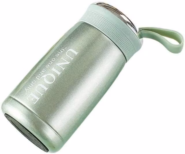 FLAVORA Green Mini Vacuum Insulated Stainless Steel Leakproof Flask