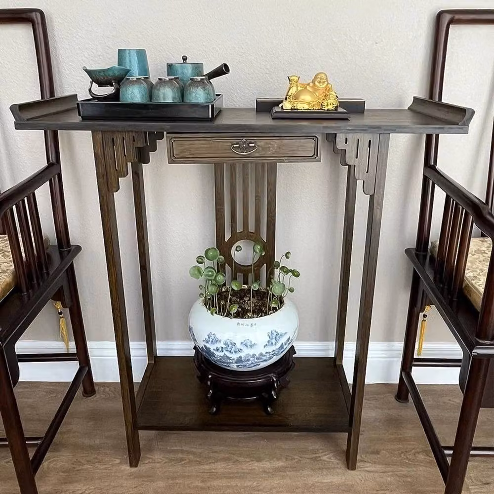 KORVIXA Brown Wood Console Table – 4