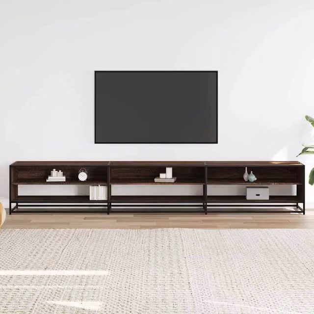 Berkfield Home Brown Oak TV Cabinet, W/D/H: 270 x 40 x 46 cm
