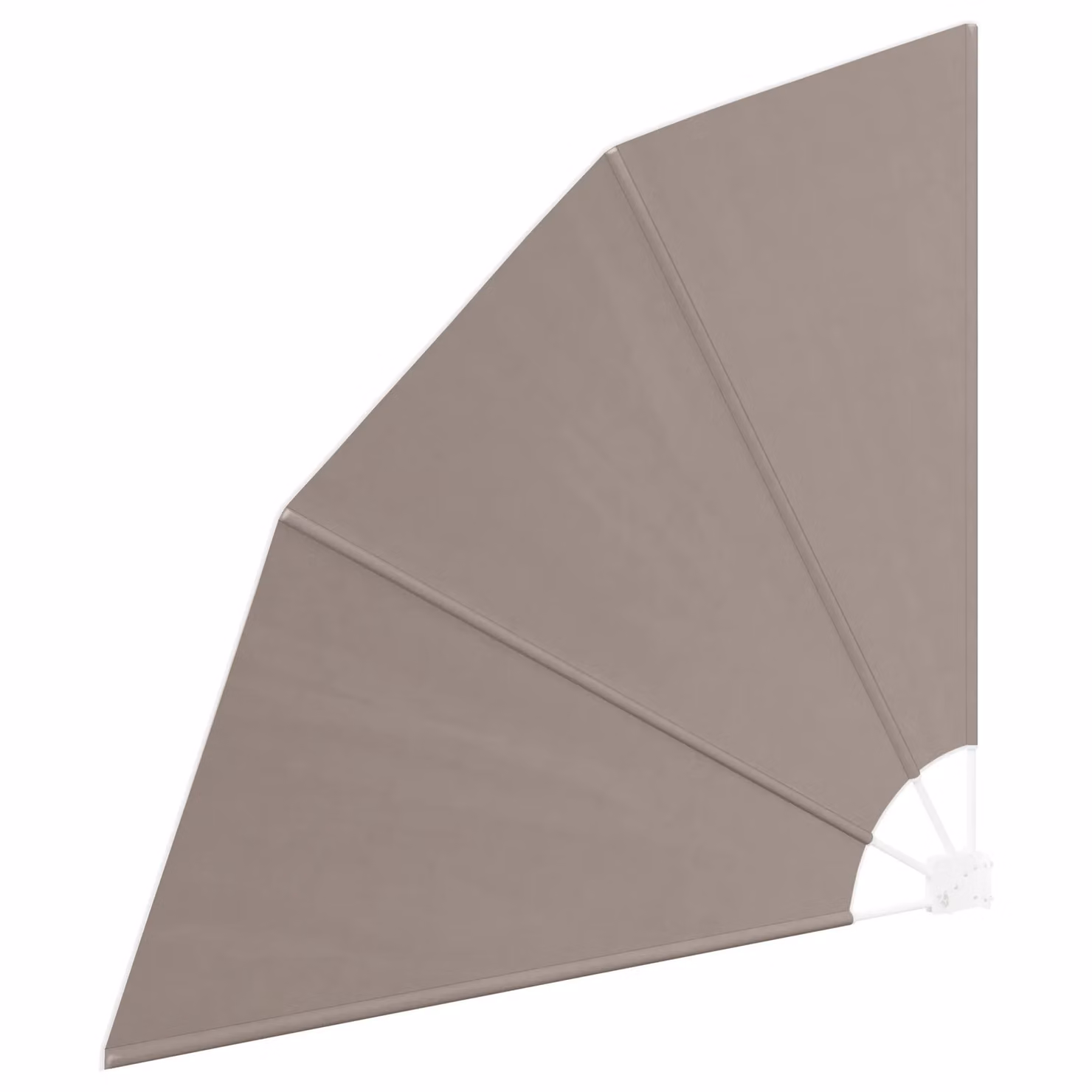 Berkfield Home Folding Manual Balcony Privacy Screen in Beige Fabric and Steel, W/D/H: 140 x 140 x 140 cm – 3