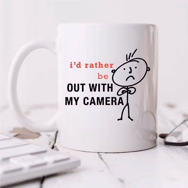 60 Second Makeover Limited I'd Rather Be Out With My Camera Ceramic Mug, White – 1