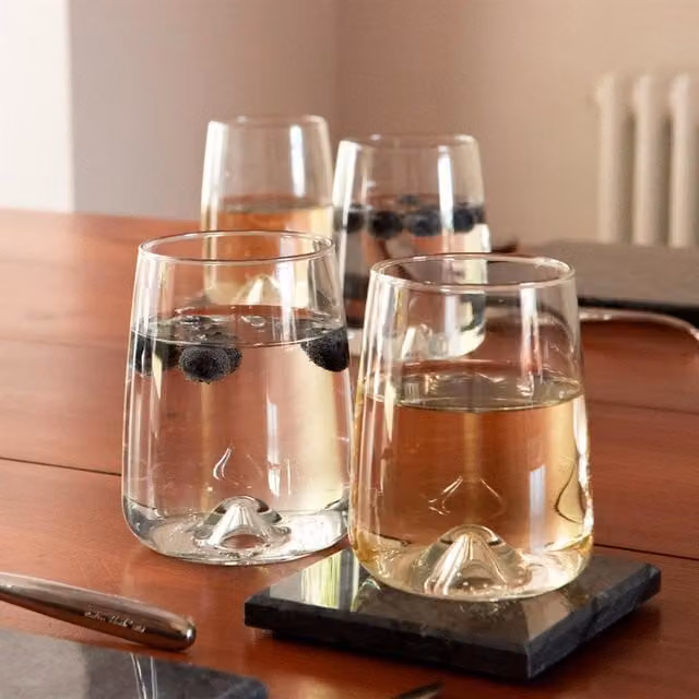 LAV Terra Transparent Yellow Tumbler Glasses, Pack of 6, 360 ml