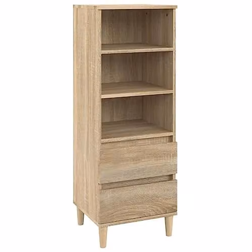 vidaXL Scandinavian Style Highboard in Brown, W/D/H: 40 x 36 x 110 cm