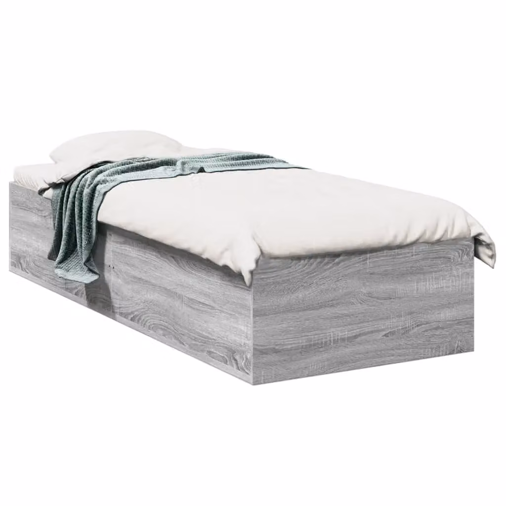 Berkfield Home Modern Bed Frame with Drawers, Grey Sonoma, W: 100 cm, D: 200 cm – 2