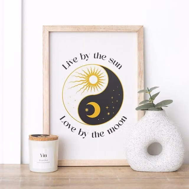 Uniqueful Modern Abstract Typography Framed Wall Art Print, Multicolour, W: 26 cm, H: 35 cm