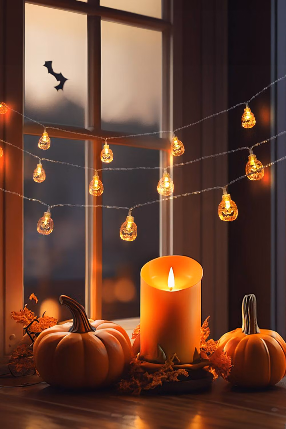 H&O Direct Orange Halloween Decorative Pumpkin LED String Lights, Battery Operated – 2