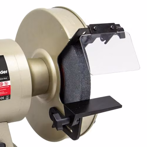 SIP 10 inch Electric Benchtop Bench Grinder, 750W, 230V, 2980RPM, Beige, with 250 x 25.4 mm Coarse and Fine Grit Wheels – 3