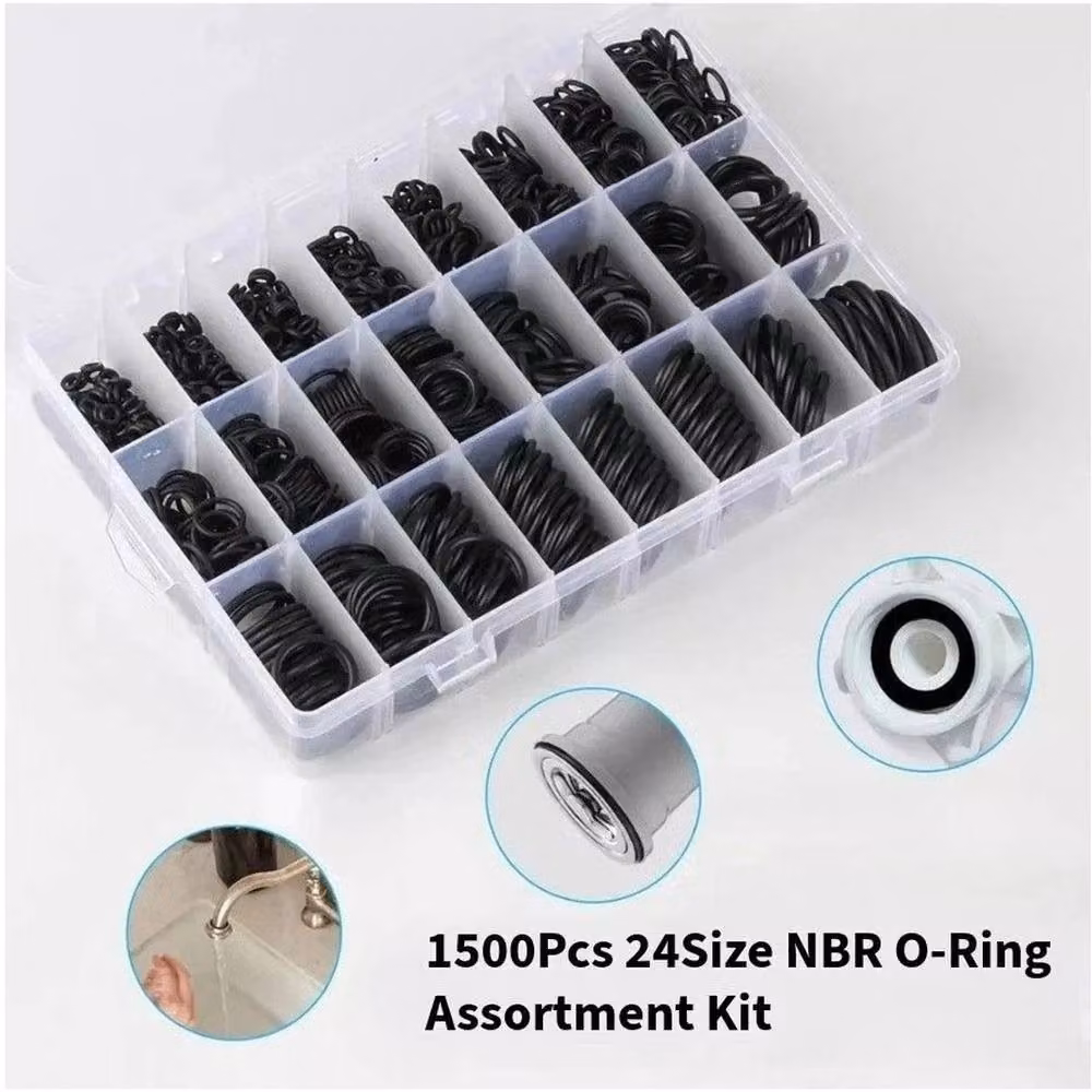 SPETLEK 1500pcs Gasket O Ring Assortment Kit in Black – 4
