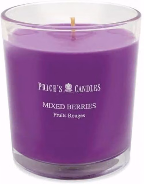 Price's Mixed Berries Scented Glass Jar Candle, Purple