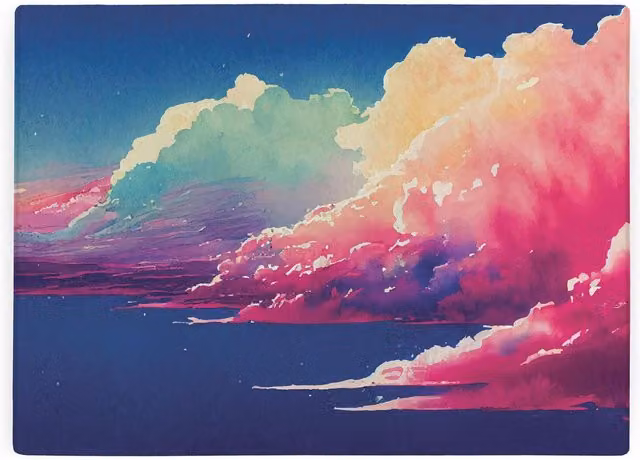 Purely Home Colourful Clouds Rectangular Glass Worktop Protector in Multicolour with Non-Slip Feet, W: 39 cm, D: 28.5 cm – 2