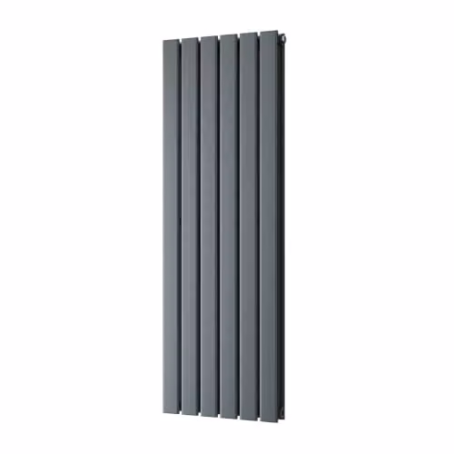 UK Radiators Typhoon Anthracite Flat Tube Vertical Designer Radiator, W: 40.8 cm, H: 120 cm – 2