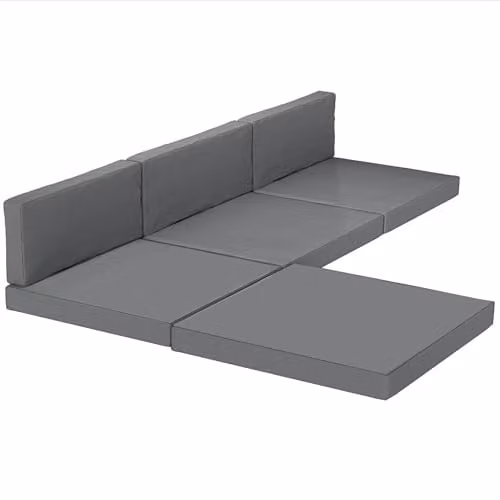 Outsunny 7-Piece Water-Repellent Patio Furniture Cushions in Dark Grey, W/D/H: 60 x 60 x 8 cm