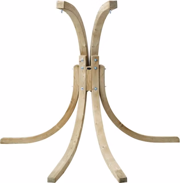 Amazonas Globo Royal Double Hanging Egg Chair Stand in Brown Spruce Wood