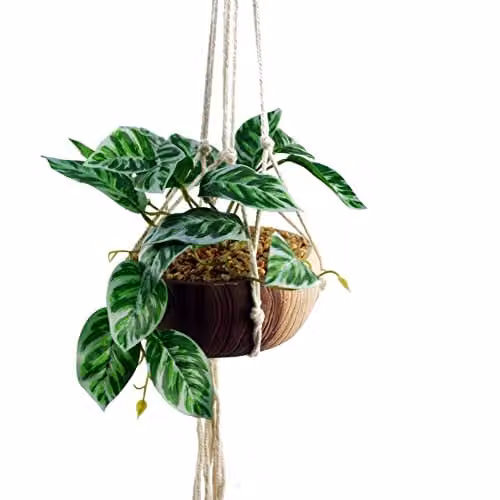 Leaf Design UK Green Hanging Artificial Pothos Plant with Planter, Height: 85 cm – 1