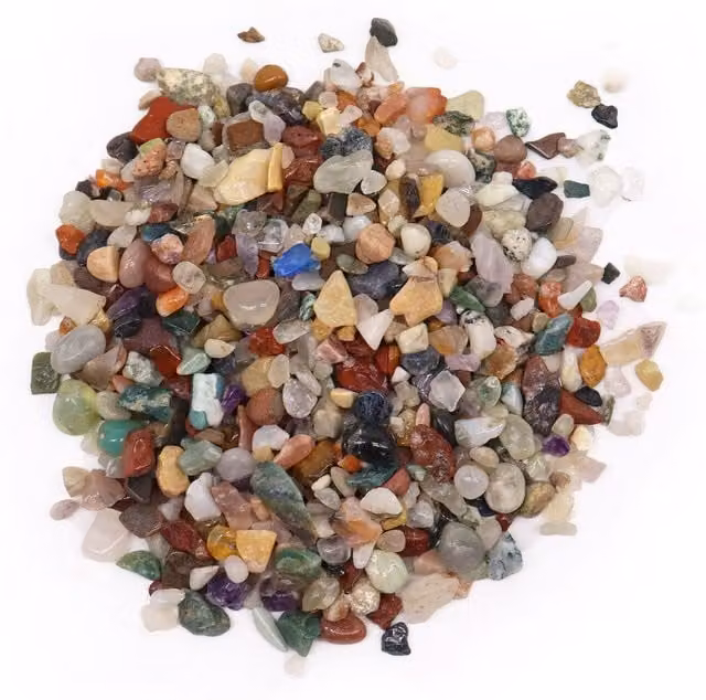 KDMK Mixed Natural Gemstone Chips, Multicolor and Yellow, 1kg