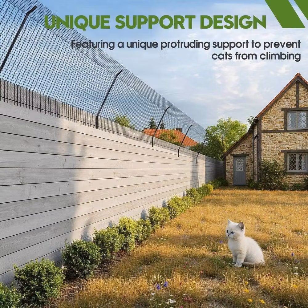 NESTLUNE Black Cat Proof Outdoor Fence Barrier, H 100 cm x D 15 cm – 6