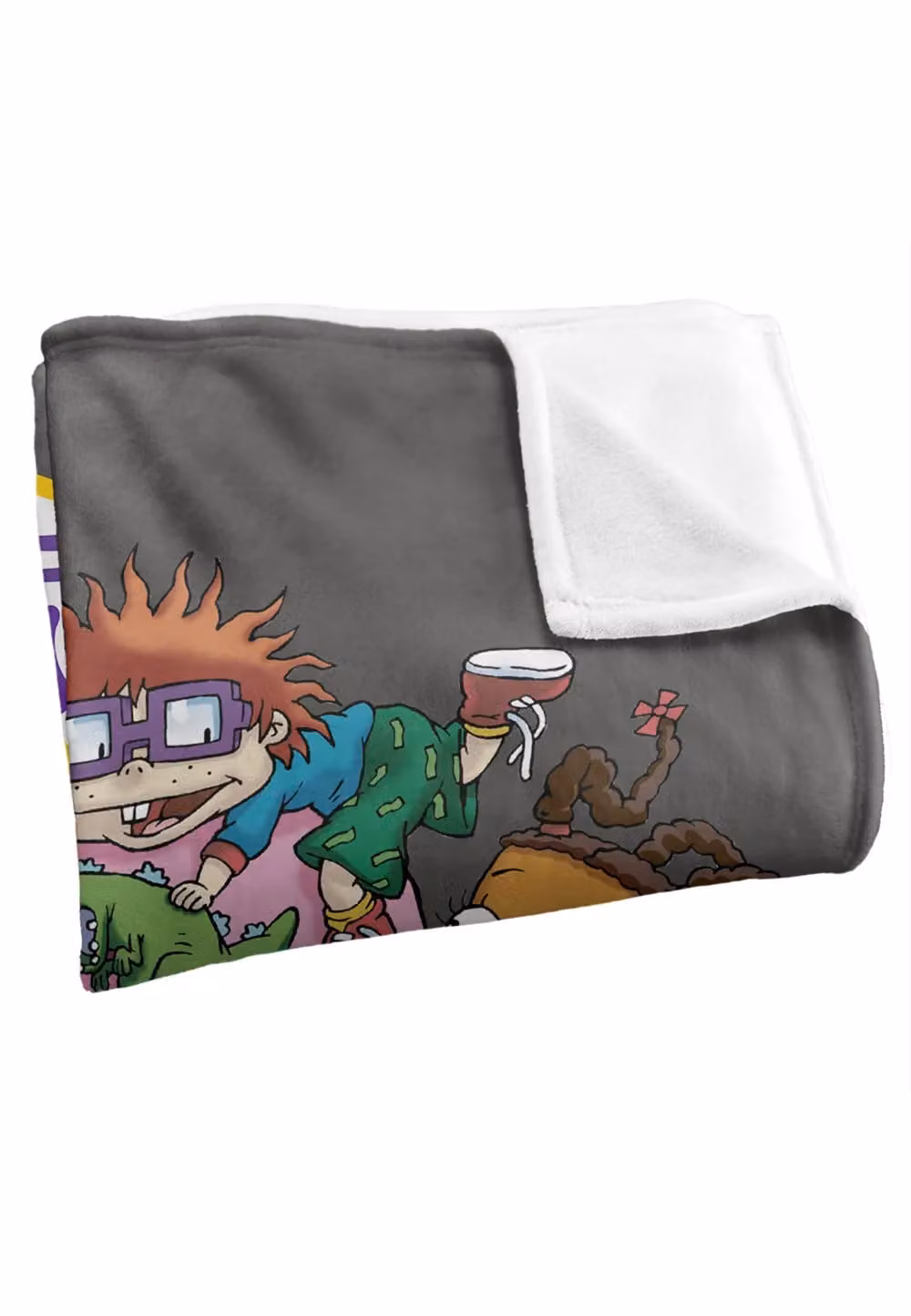 Rugrats Logovision Silky Touch Super Soft Fleece Throw Blanket in White, W/D: 152 x 127 cm – 5