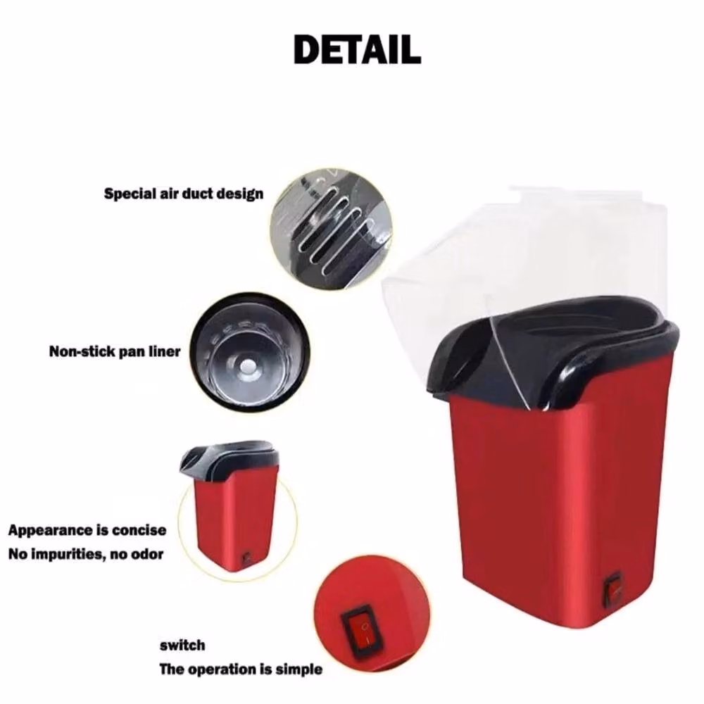 Nordara Hot Air Popcorn Maker Electric Popper 1200W in Red – 5