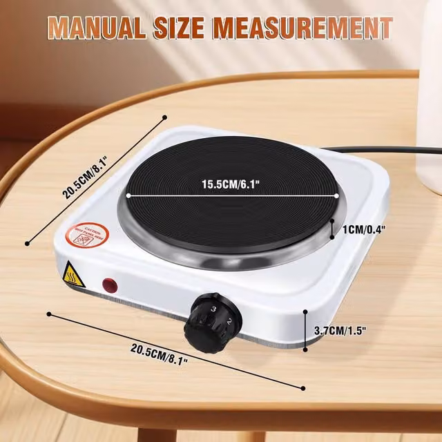 NESTLUNE Portable Single Electric Hot Plate with Keep Warm Function, White, W: 100 cm, D: 60 cm – 1