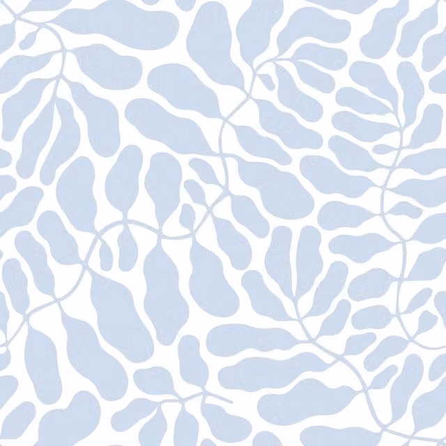 I Love Wallpaper Coral Reef Botanical Wallpaper in Blue