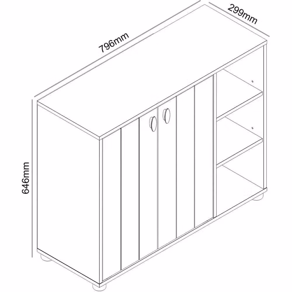 FORGEVIO Compact Modern Shoe Cabinet in Warm Grey Oak with Hinged Doors and Internal Shelves – 2