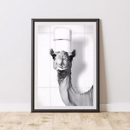 60 Second Makeover Camel Toilet Roll Animal Print Paper Poster, A3