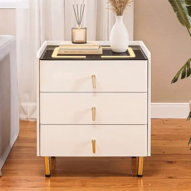 SPETLEK Smart Nightstand with Hidden Safe in White – 1