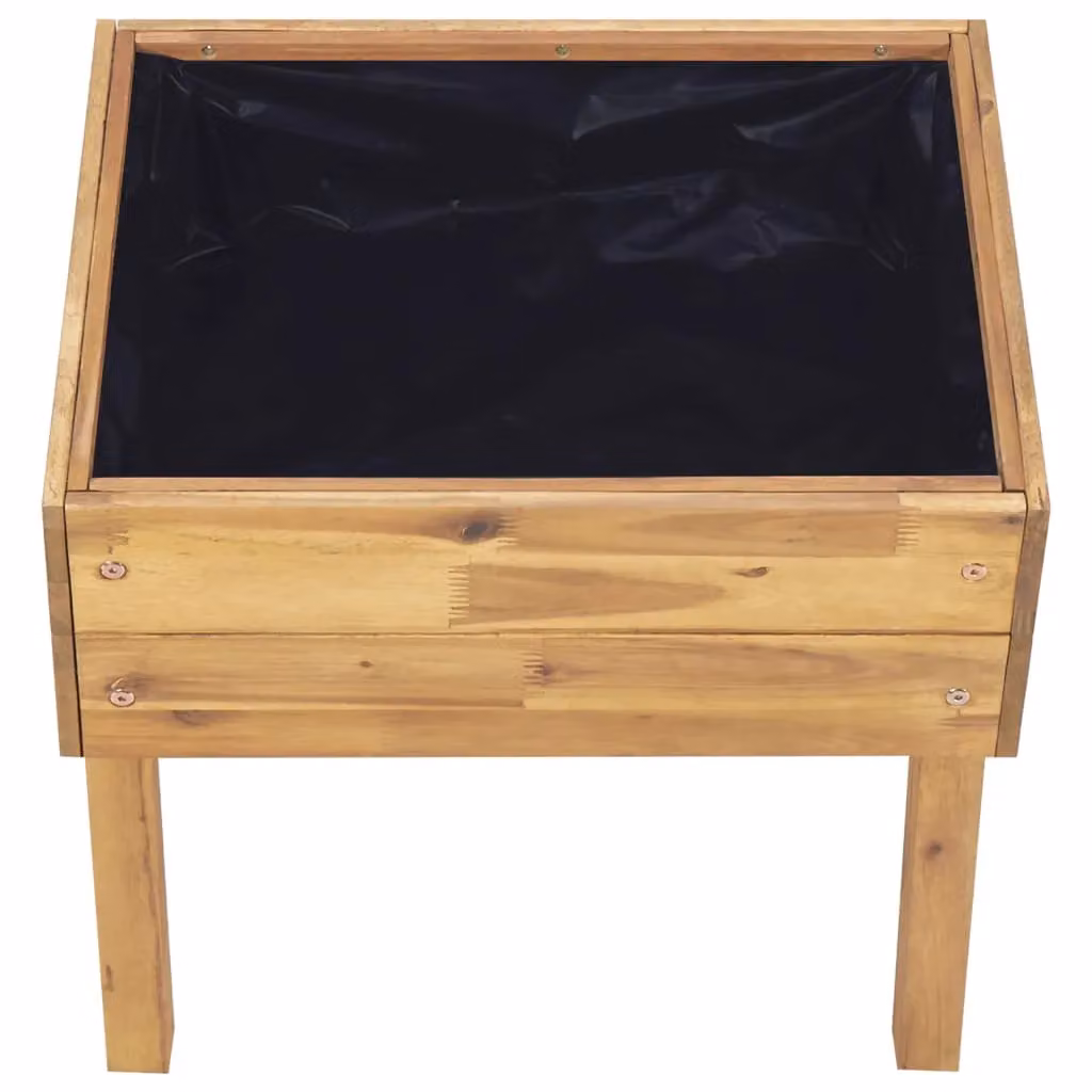 Berkfield Home Raised Garden Planter in Brown Solid Acacia Wood W: 50 cm, D: 40 cm, H: 45 cm – 3