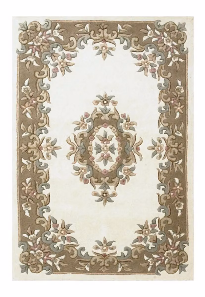 The Rug Shop UK Cream Floral Traditional Area Rug, W: 160 cm, L: 235 cm – 3