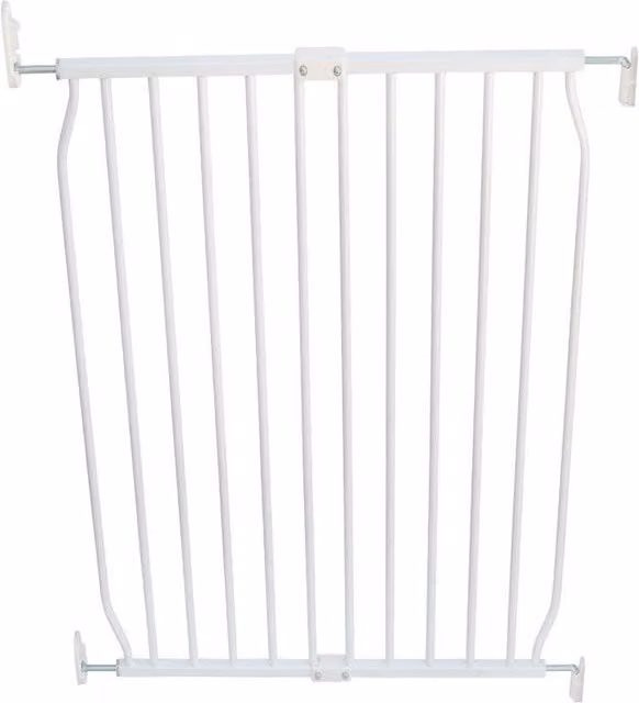 Safetots Extra Tall Eco Screw Fit Extendable Baby Gate for Doors and Stairs, White, Width: 110 cm - 120 cm