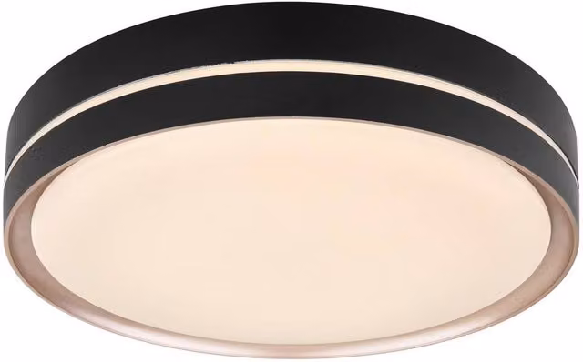 Netlighting Manni LED Semi Ceiling Light Black, Dimmable with Remote Control, Diameter: 38.5 cm – 5