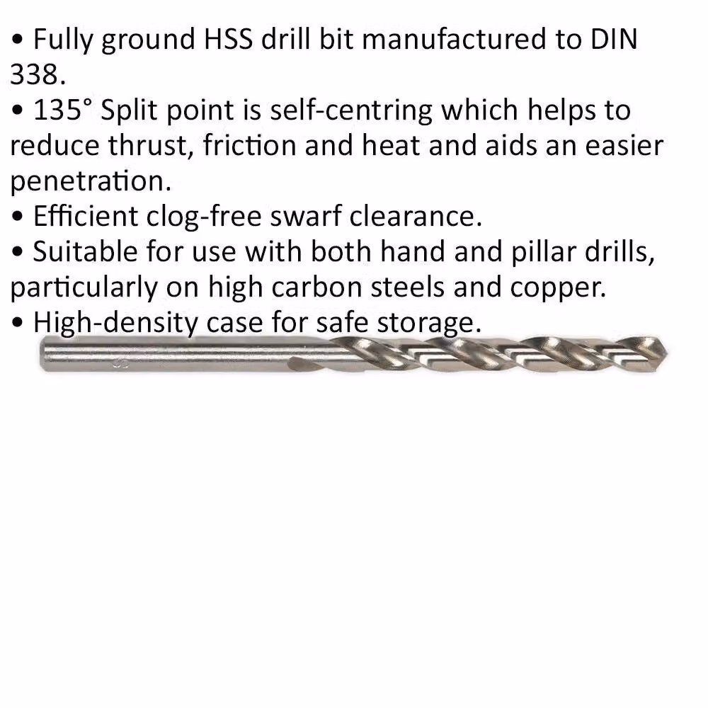 Loops 10 Pack Silver Fully Ground HSS Twist Drill Bits, Diameter: 7.5 mm, Length: 110 mm – 2