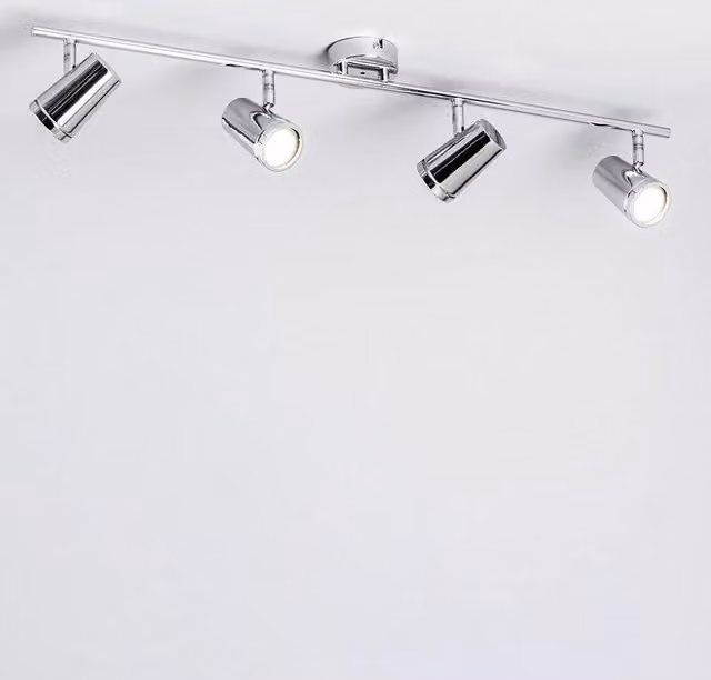 BHS Lighting Freda Bar Spotlight Ceiling Light in Chrome Silver
