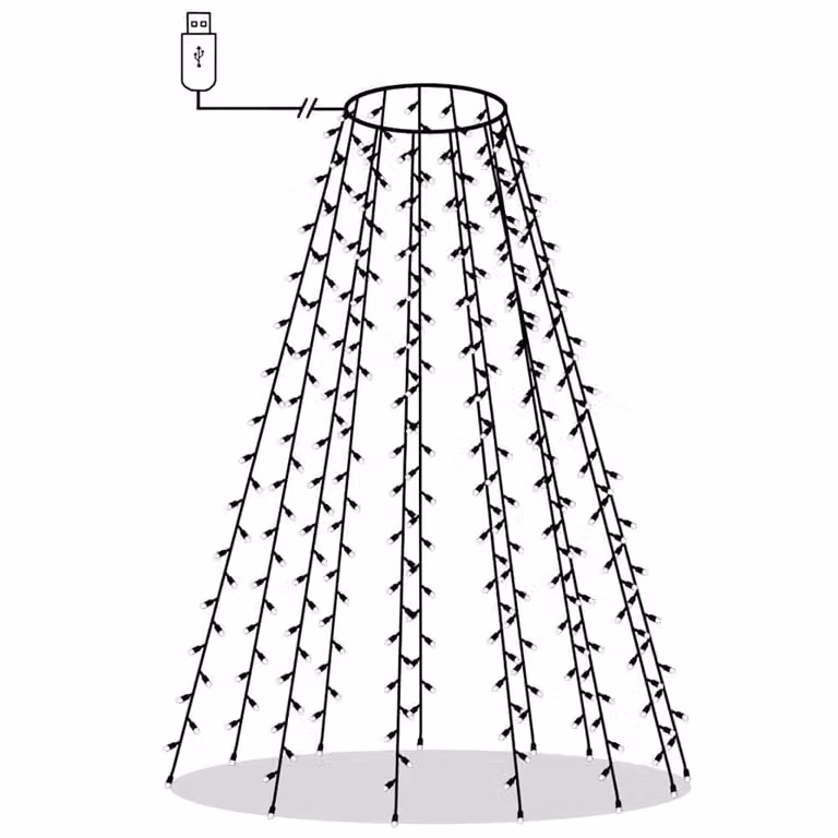 Berkfield Home Christmas Tree Net Lights with 180 Cool White LEDs, 180 cm