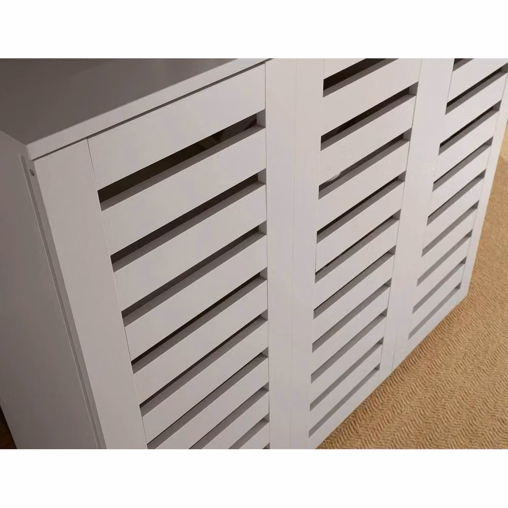 SPETLEK Modern Wooden Shoe Storage Cabinet in Grey, W/D/H: 50 x 50 x 50 cm – 3