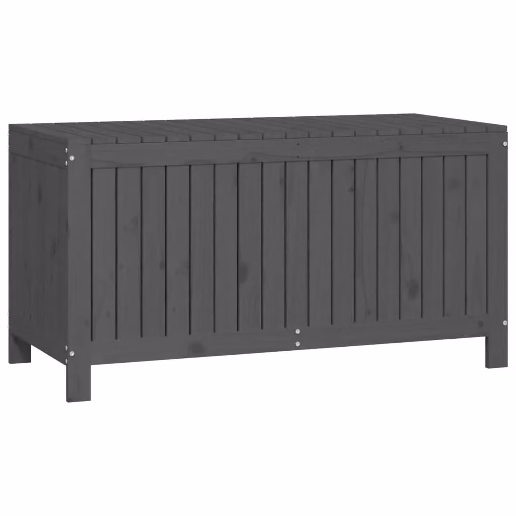 Berkfield Home Garden Storage Box in Grey Rustic Solid Pine Wood, W/D/H: 121 x 55 x 64 cm – 3