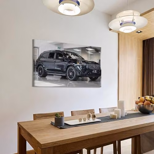 JTLFXY Luxury GLS63 Sports SUV Canvas Wall Poster, Black, W: 40 cm, H: 60 cm – 3