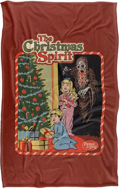 Steven Rhodes Christmas Spirit Silky Touch Super Soft Fleece Throw Blanket, Multicolour, W/D/H: 152 x 127 x 1 cm – 1