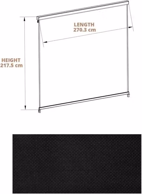 Primrose Living Dropdown Veranda Side Awning in Anthracite Grey