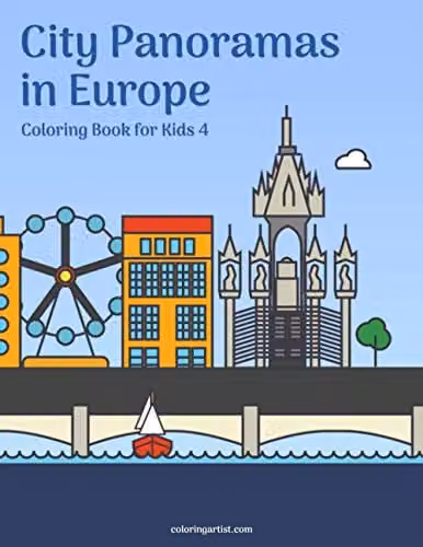 City Panoramas in Europe Colouring Book for Kids by Independently Published, Multicolour